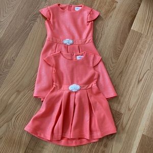 Matching coral dress